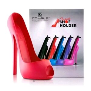 Royale Cinderella Shoe Hair Tool, Curling, Flat Iron Holder Neon Red NIB